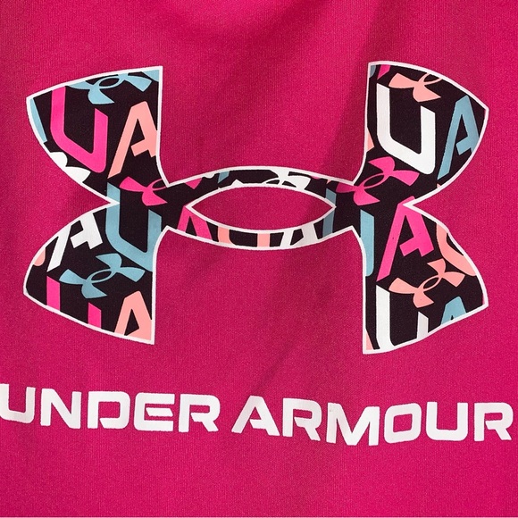 UNDER ARMOUR⚡️Oversized Pink Neon T-Shirt(Junior Size, Fit Small/Medium Adult) - Picture 3 of 4